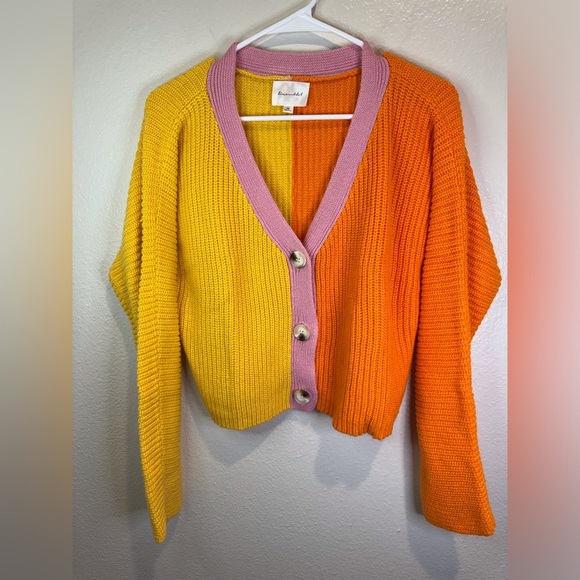 Line & Dot Women’s Catalina Colorblocked Cardigan Colorful Sweater Size XS - Picture 2 of 8